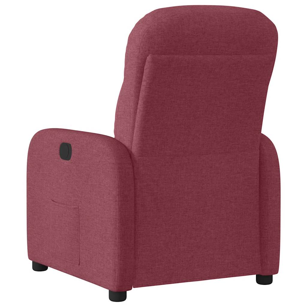 Fauteuil inclinable électrique Rouge bordeaux Tissu