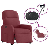 Fauteuil inclinable électrique Rouge bordeaux Tissu