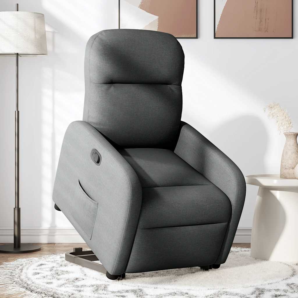 Fauteuil inclinable Gris foncé Tissu