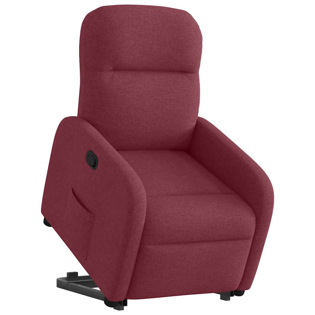 Fauteuil inclinable rouge bordeaux tissu