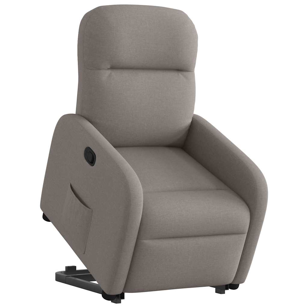 Fauteuil inclinable taupe tissu