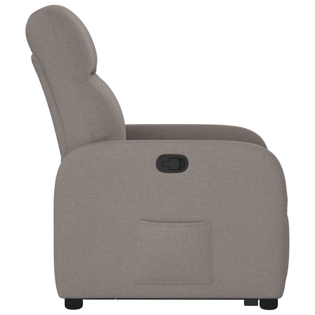 Fauteuil inclinable taupe tissu