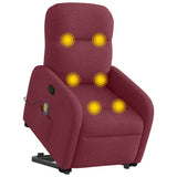 Fauteuil inclinable de massage Rouge bordeaux Tissu