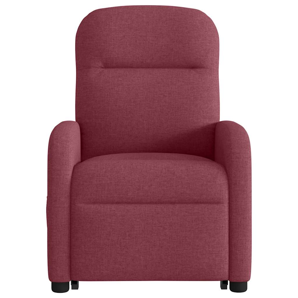 Fauteuil inclinable de massage Rouge bordeaux Tissu