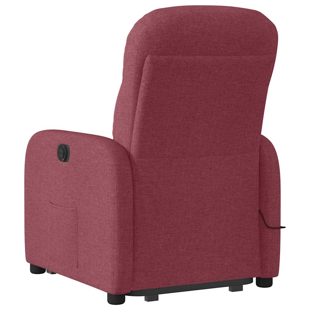 Fauteuil inclinable de massage Rouge bordeaux Tissu