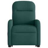 Fauteuil inclinable de massage Vert foncé Tissu