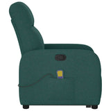 Fauteuil inclinable de massage Vert foncé Tissu