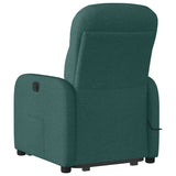 Fauteuil inclinable de massage Vert foncé Tissu