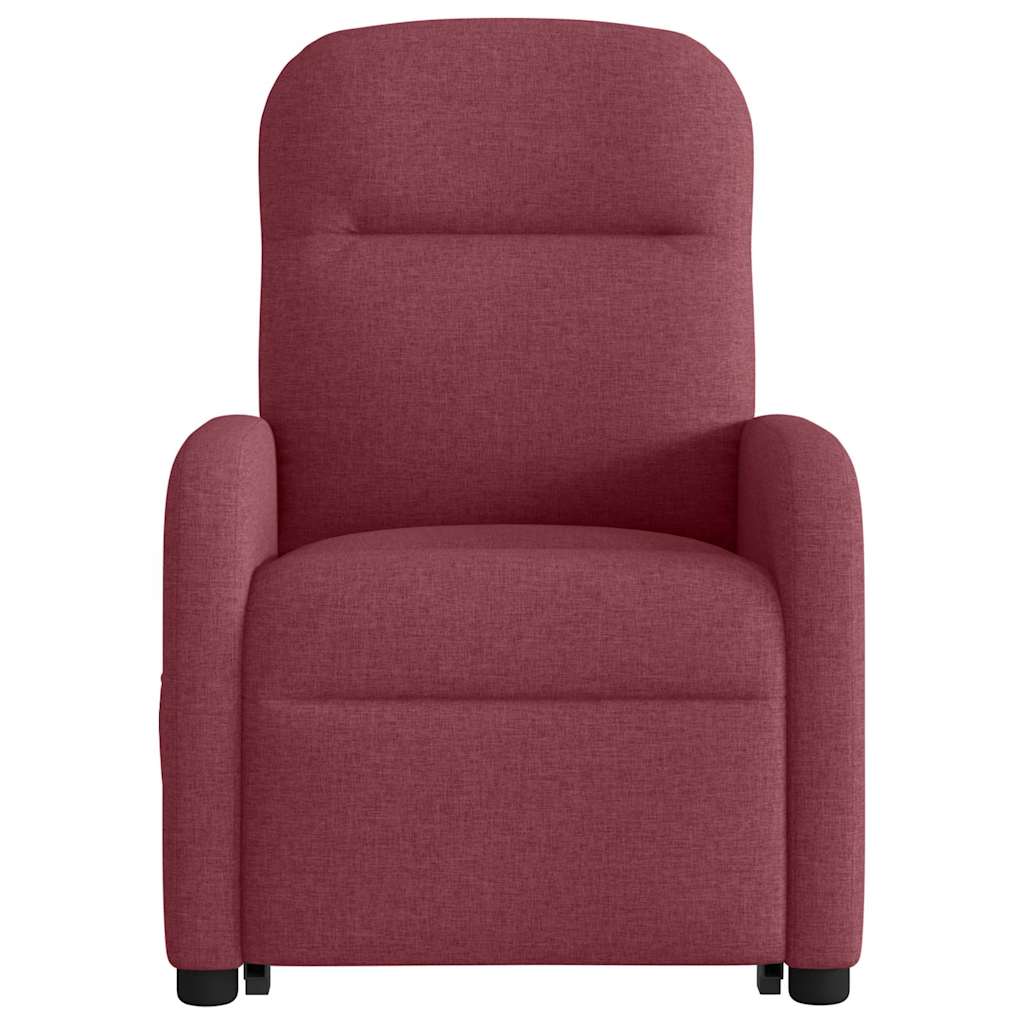 Fauteuil inclinable électrique rouge bordeaux tissu