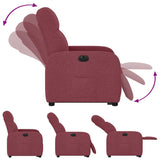 Fauteuil inclinable électrique rouge bordeaux tissu