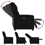 Fauteuil inclinable électrique Noir Tissu