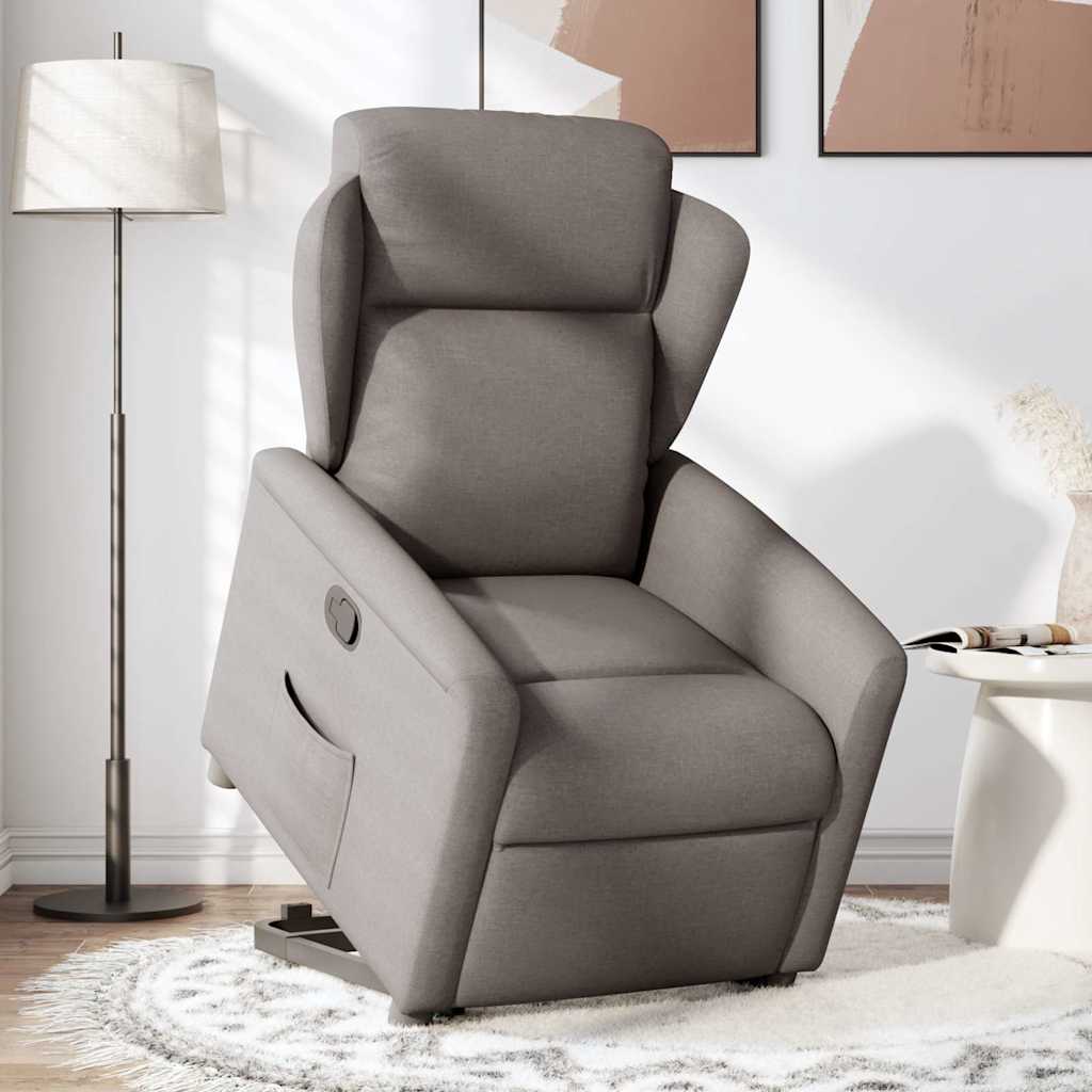 Fauteuil inclinable taupe tissu