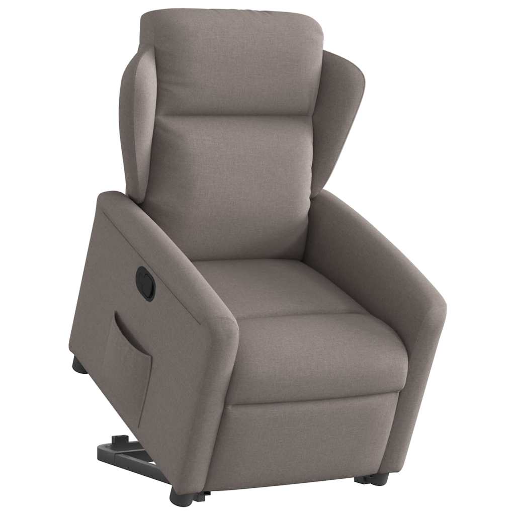 Fauteuil inclinable taupe tissu