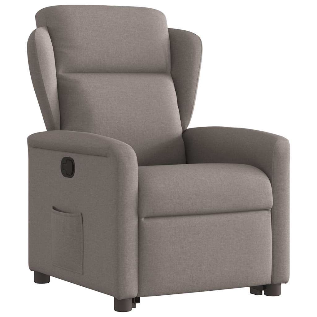 Fauteuil inclinable taupe tissu