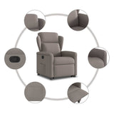 Fauteuil inclinable taupe tissu