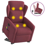 Fauteuil inclinable de massage Rouge bordeaux Tissu