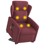 Fauteuil inclinable de massage Rouge bordeaux Tissu