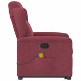 Fauteuil inclinable de massage Rouge bordeaux Tissu