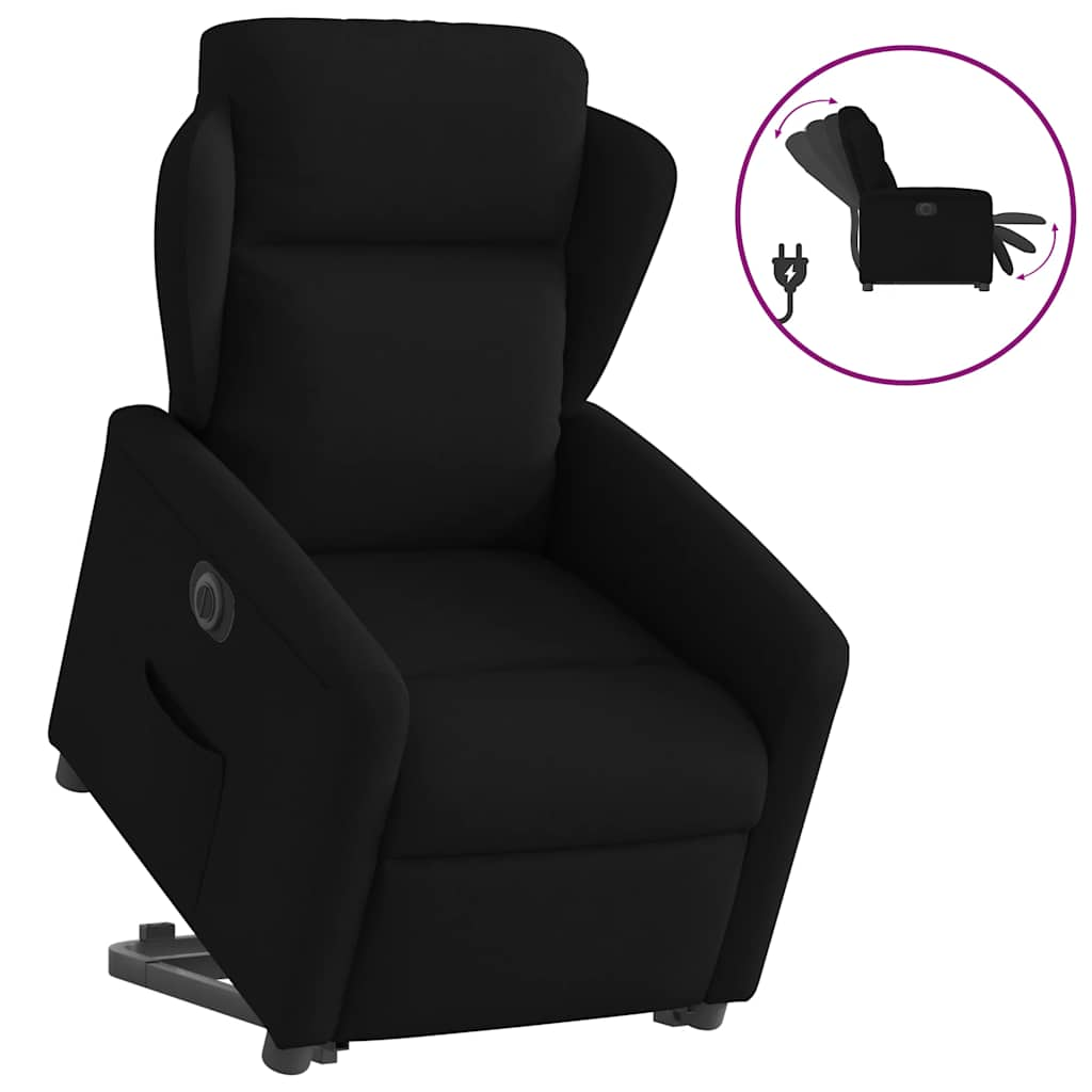 Fauteuil inclinable électrique noir tissu