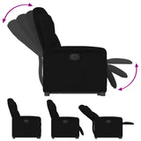 Fauteuil inclinable électrique noir tissu