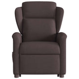 Fauteuil inclinable de massage électrique Marron foncé Tissu