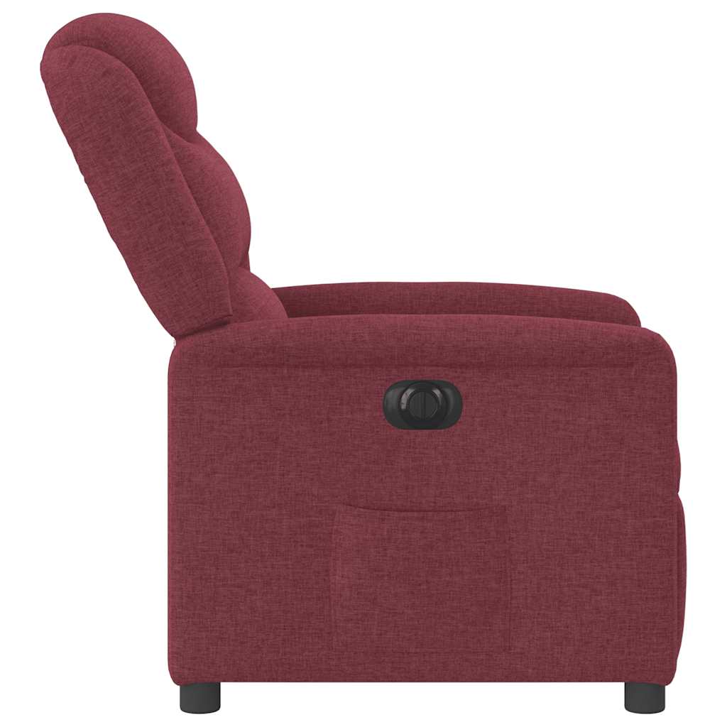 Fauteuil inclinable électrique Rouge bordeaux Tissu