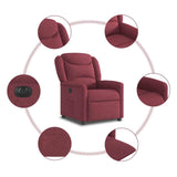 Fauteuil inclinable électrique Rouge bordeaux Tissu