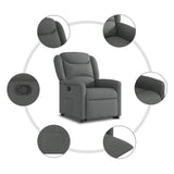 Fauteuil inclinable Gris foncé Tissu