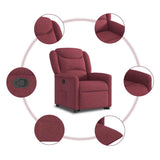 Fauteuil inclinable rouge bordeaux tissu