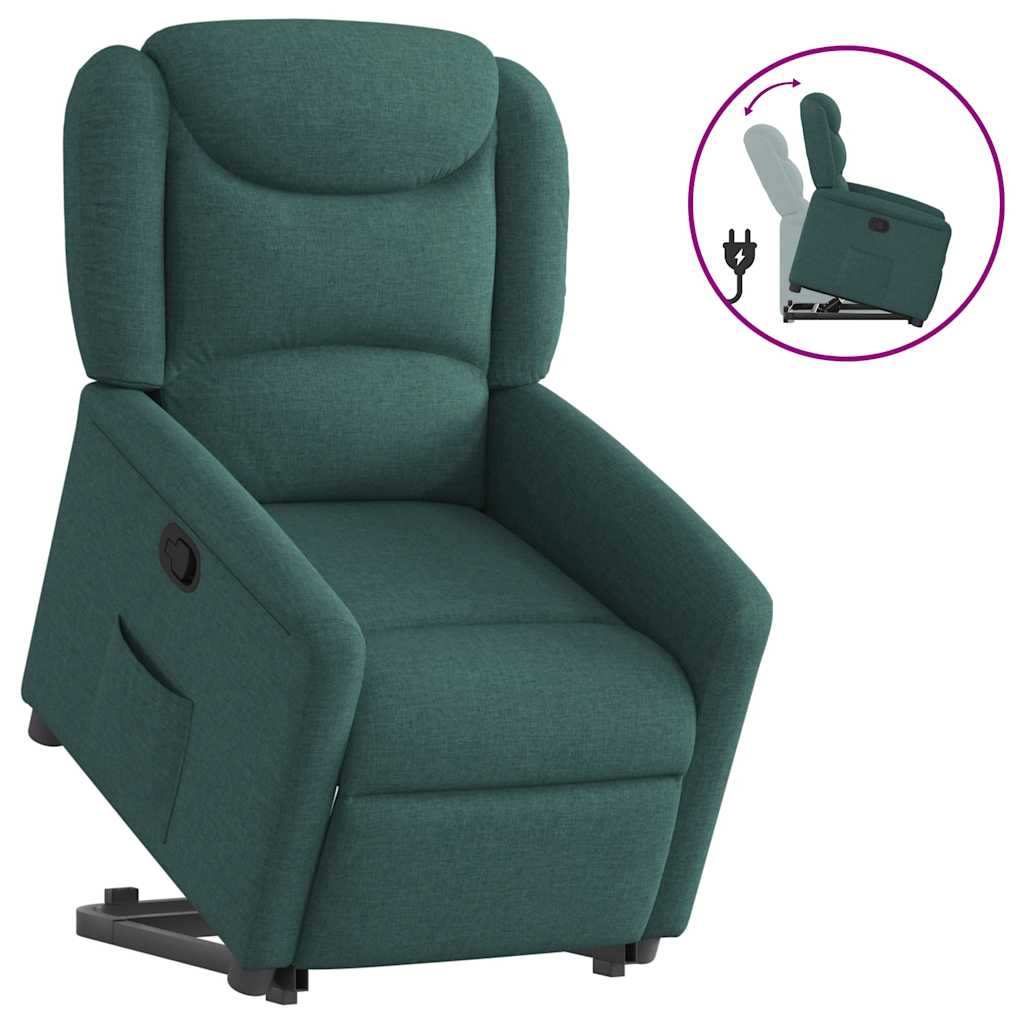 Fauteuil inclinable vert foncé tissu