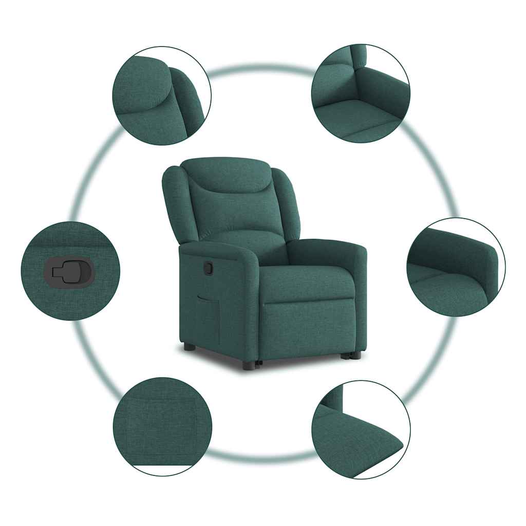 Fauteuil inclinable vert foncé tissu