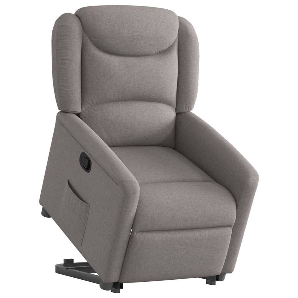 Fauteuil inclinable taupe tissu