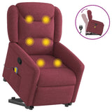 Fauteuil inclinable de massage Rouge bordeaux Tissu