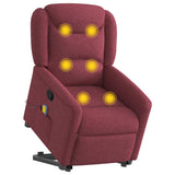 Fauteuil inclinable de massage Rouge bordeaux Tissu