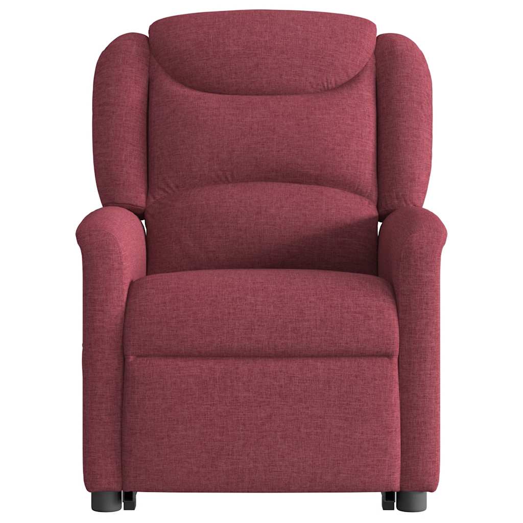 Fauteuil inclinable de massage Rouge bordeaux Tissu