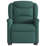 Fauteuil inclinable de massage Vert foncé Tissu