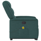 Fauteuil inclinable de massage Vert foncé Tissu