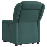 Fauteuil inclinable de massage Vert foncé Tissu