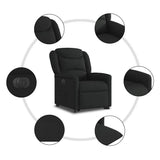 Fauteuil inclinable électrique noir tissu