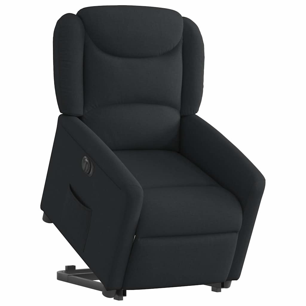 Fauteuil inclinable électrique noir tissu