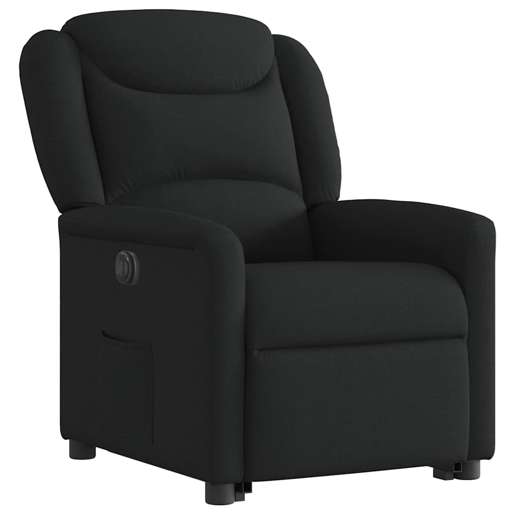 Fauteuil inclinable électrique noir tissu