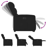 Fauteuil inclinable électrique noir tissu