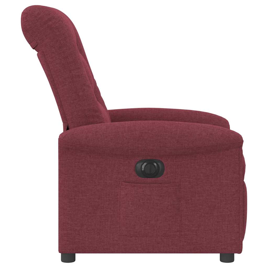 Fauteuil inclinable électrique Rouge bordeaux Tissu