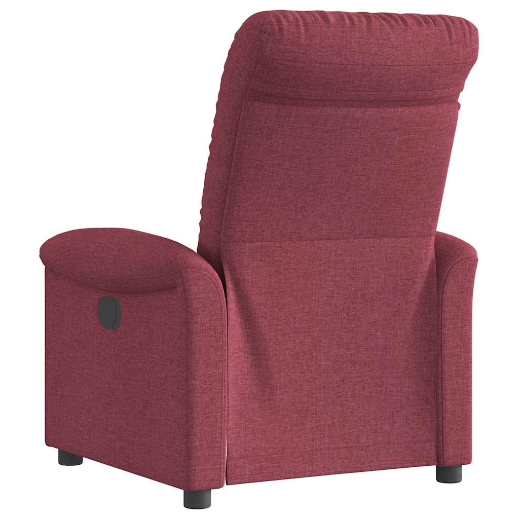 Fauteuil inclinable électrique Rouge bordeaux Tissu