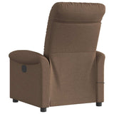 Fauteuil inclinable de massage électrique marron tissu