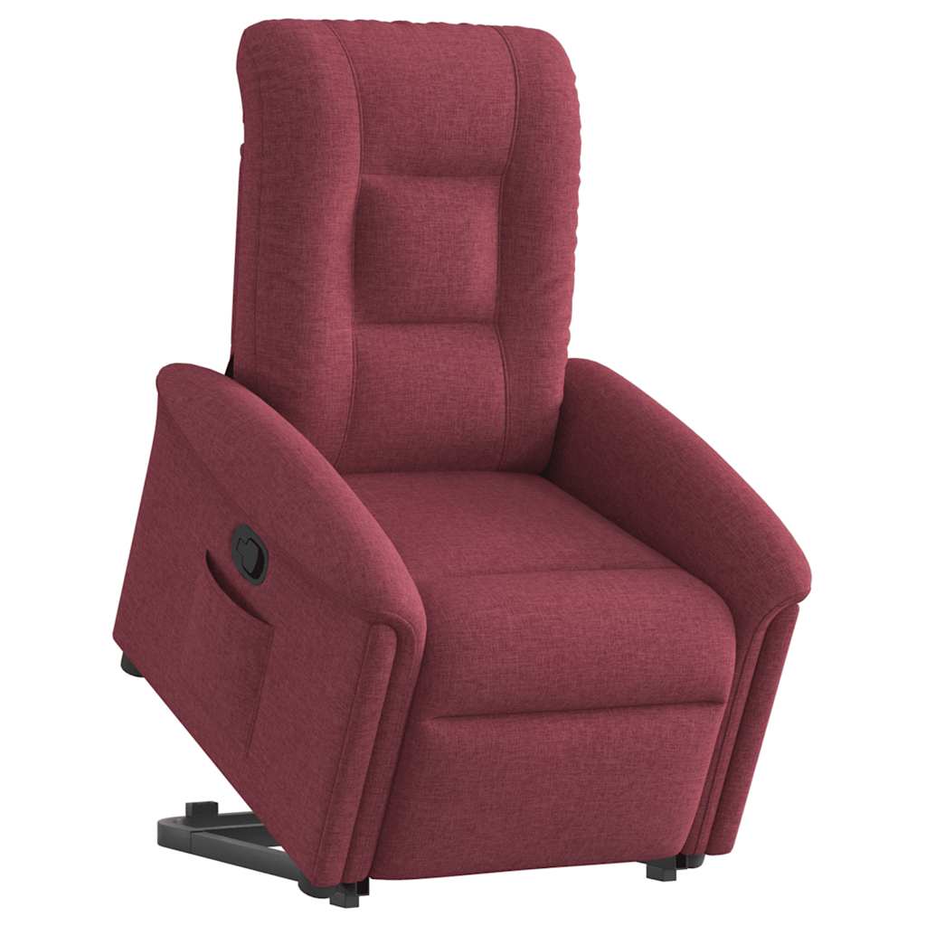 Fauteuil inclinable rouge bordeaux tissu