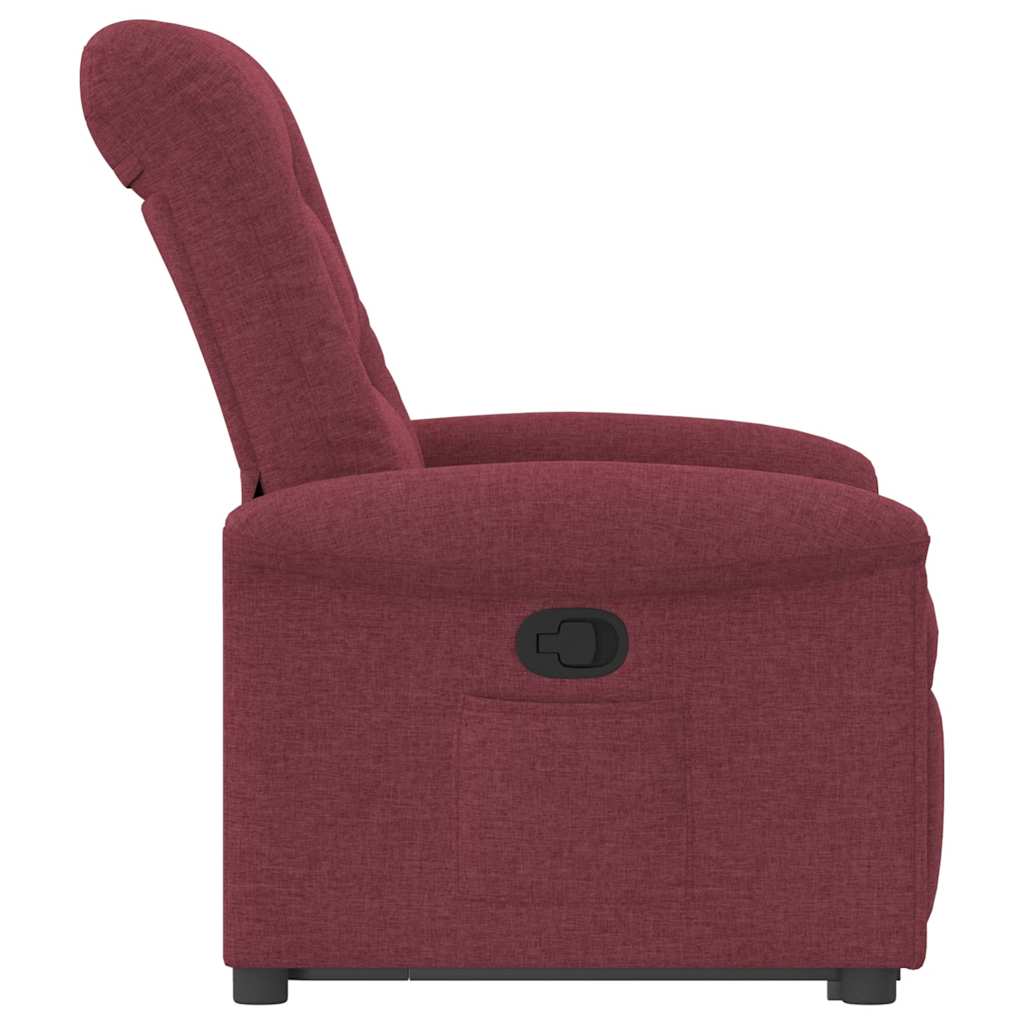 Fauteuil inclinable rouge bordeaux tissu