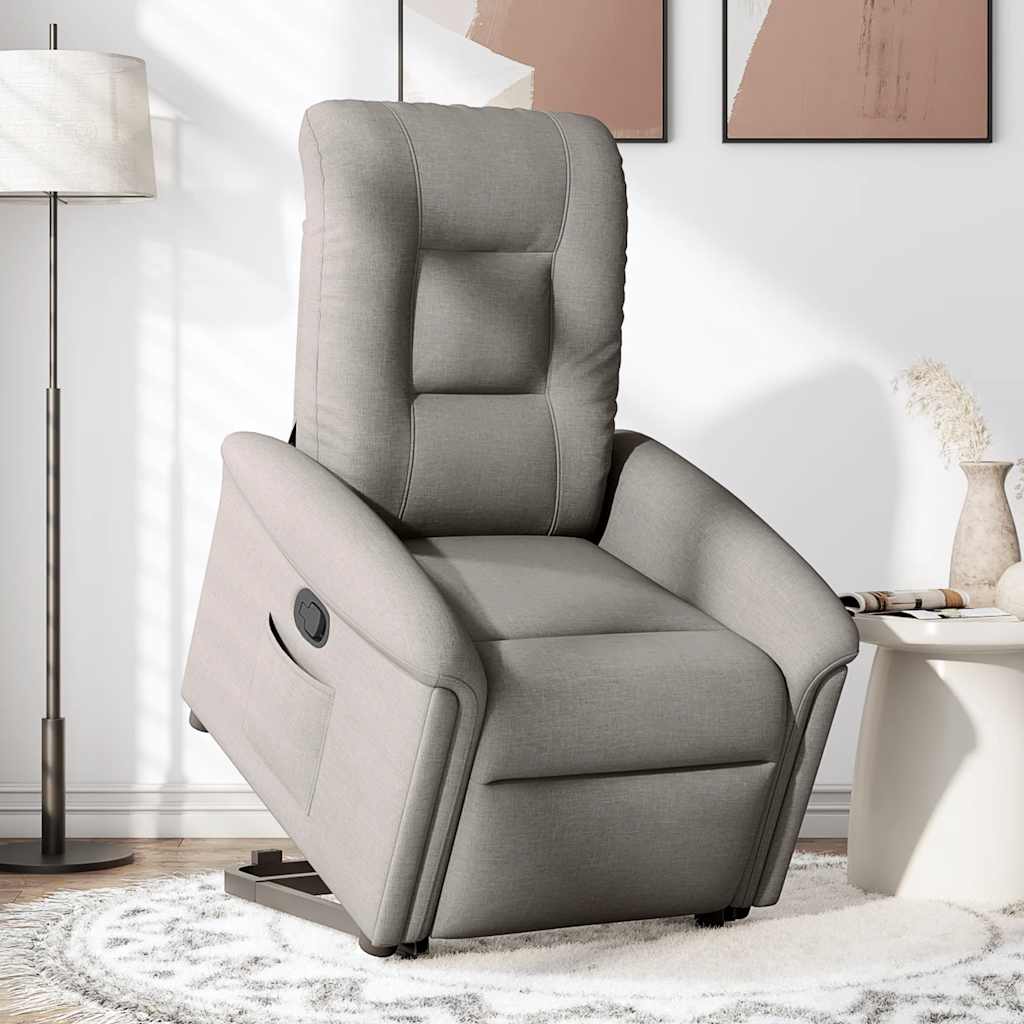 Fauteuil inclinable taupe tissu