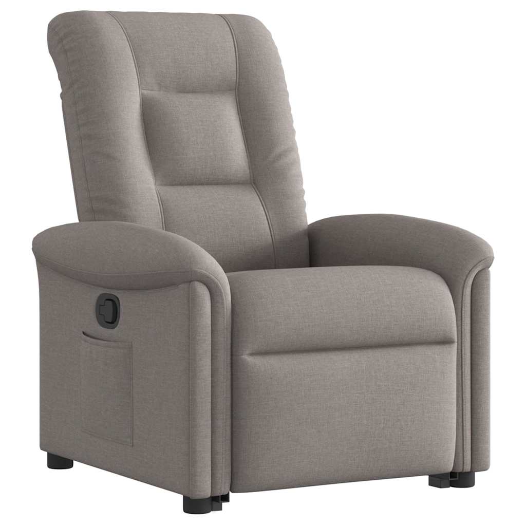 Fauteuil inclinable taupe tissu