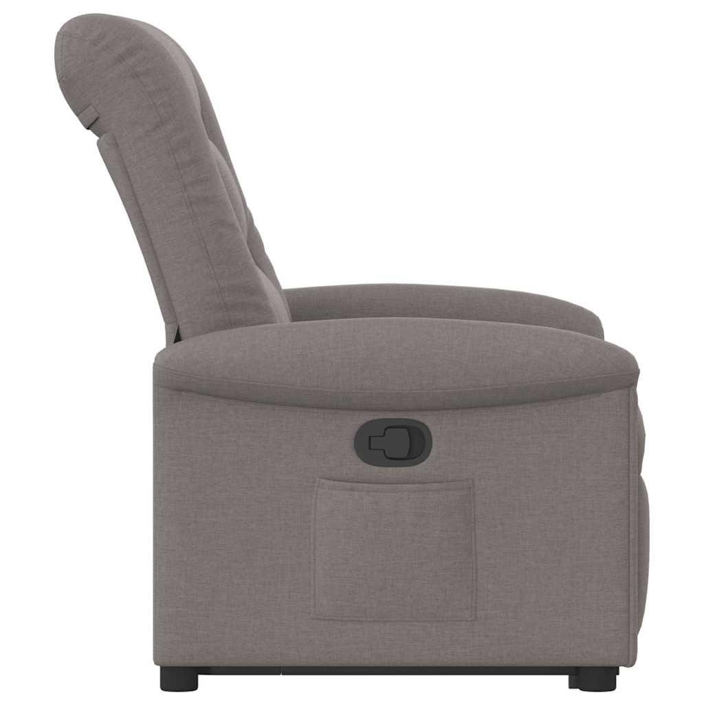 Fauteuil inclinable taupe tissu